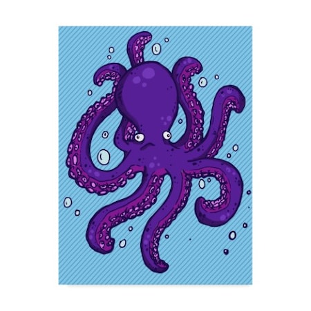 Lauren Ramer 'Cute Goofy Octopus' Canvas Art,24x32